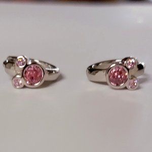Silver Mickey Mouse Round Earrings, S925